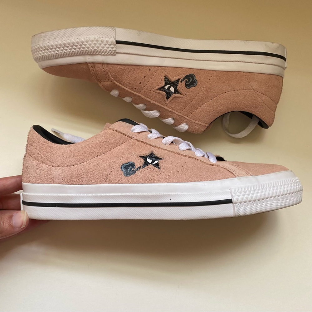 Converse One Star Pro Clay Pink Suede Skate Shoes - Picture 7 of 12